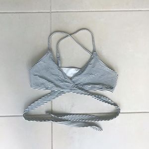 Billabong Striped Wrap Bikini Top